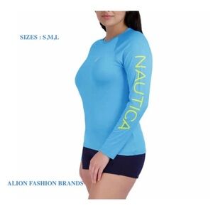 Nautica Blue Fitted Swim Coverup